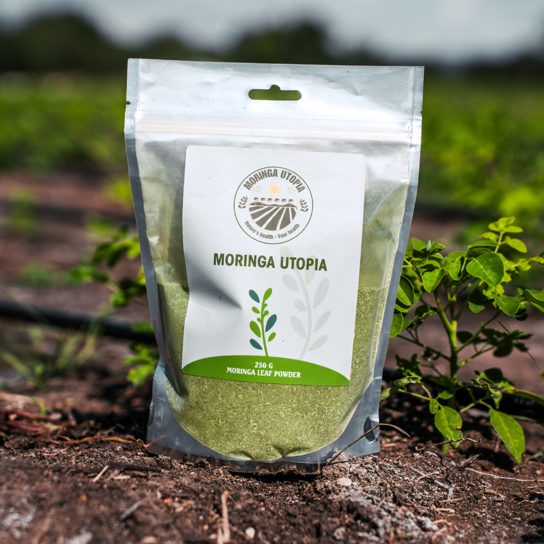 Moringa Powder Organic Moringa Leaf Powder Moringa Utopia Packaged Moringa Powder For Sale Front Image